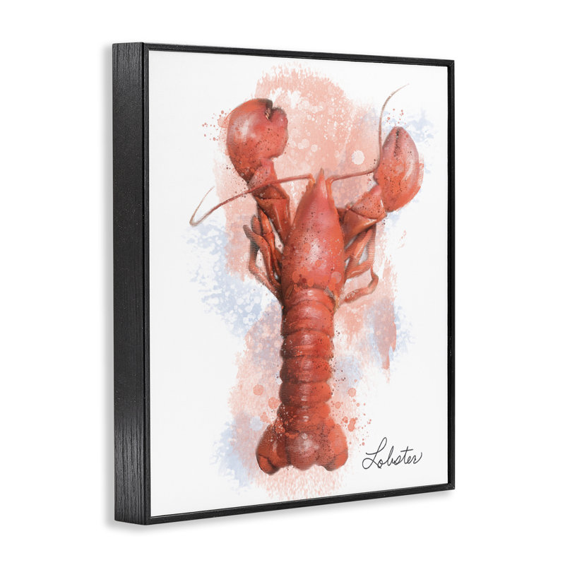 Giclée encadrée de fruits de mer côtiers, design par Matthew Piotrowicz, H 14 po x l 11 po, Giclée encadrée noir minuit