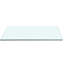 Table carrée en verre trempé de 3/8 po d'épaisseur 39,3 x 39,3 po, style bord poli, verre transparent à facteur de stabilité élevé, se brise en petits granules