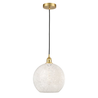 Mini-luminaire suspendu à cordon 1 lumière Edison White Mouchette 6 po-616-G1216