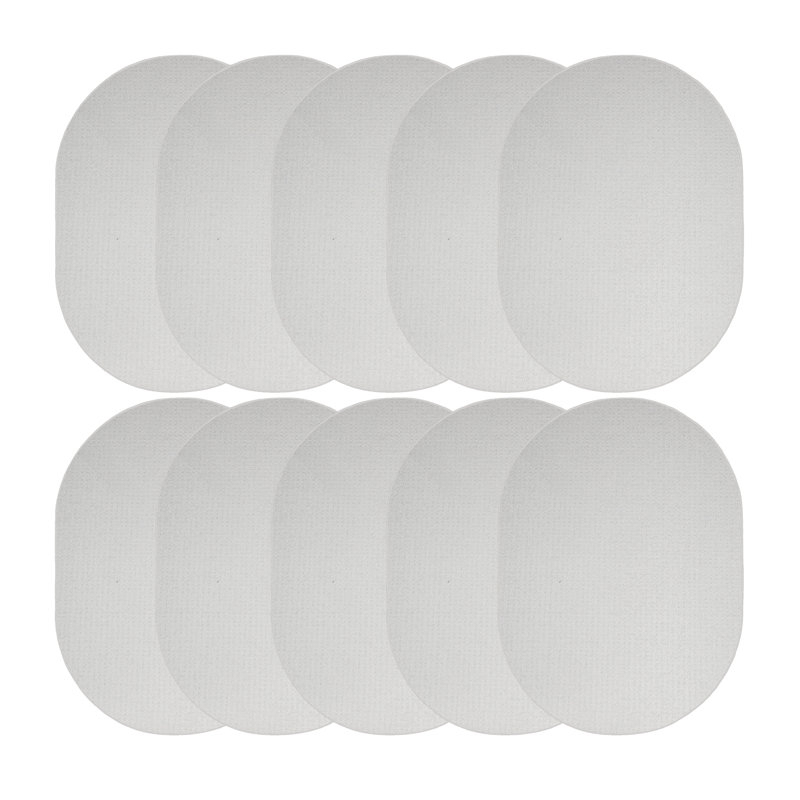 Ensemble de tapis géométriques touffetés géométriques ivoire, Ovale 1 pi 6 po x 2 pi 3 po