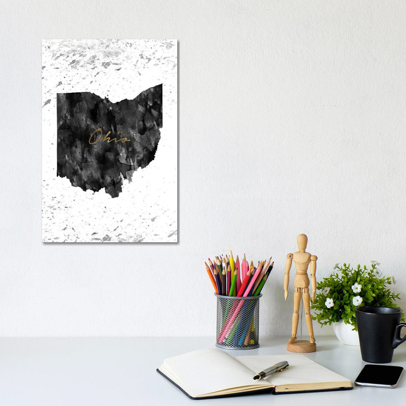 Ohio by WallDecorAddict - Wrapped Canvas Painting, 30.48cm H x 20.32cm W x 1.91cm D