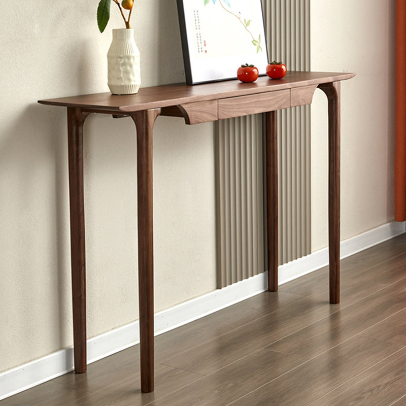 Console brune de style chinois simple, H 35,4 po x l 47,2 po x P 13,8 po