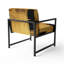 Fauteuil d'appoint rembourré jaune et noir Walt Crossing Paths II-1909120613