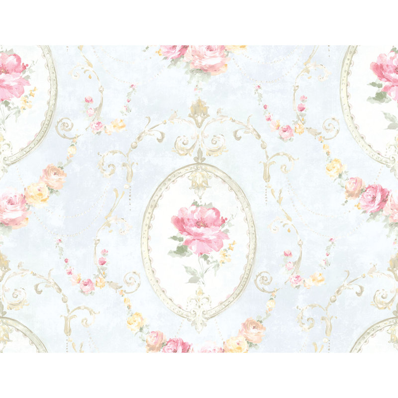 Médaillon, BLEU CLAIR / ROSE