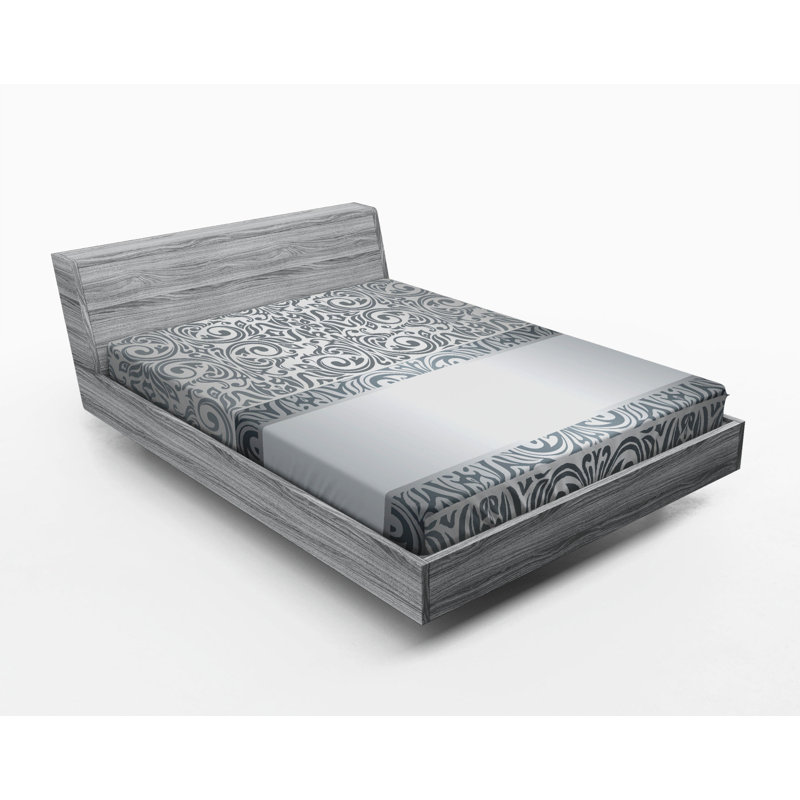 Microfiber Damask Fitted Sheet, Queen Fitted Sheet