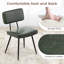  Ensemble de 4 chaises de salle à manger avec housse en cuir de polyuréthane rembourrée en cascade
