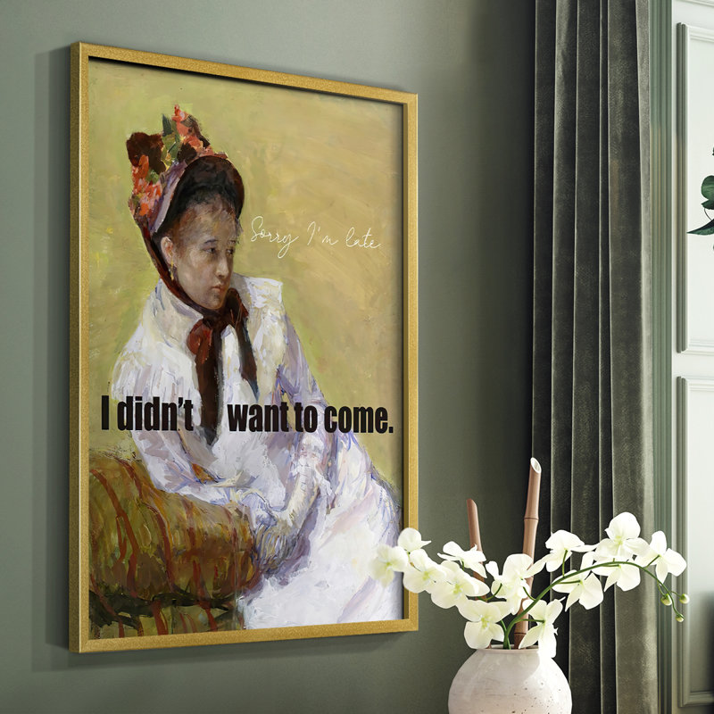 «Masterful Snark» - «I'm I'm I'm Late», reproduction encadrée - bois massif, H 10 po x l 8 po