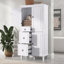 Retro Multi-Functional Storage Cabinet With Adjustable Shelves, 3-Drawers, And 3 Enclosed Compartments – Stylish And Versatile Organizer