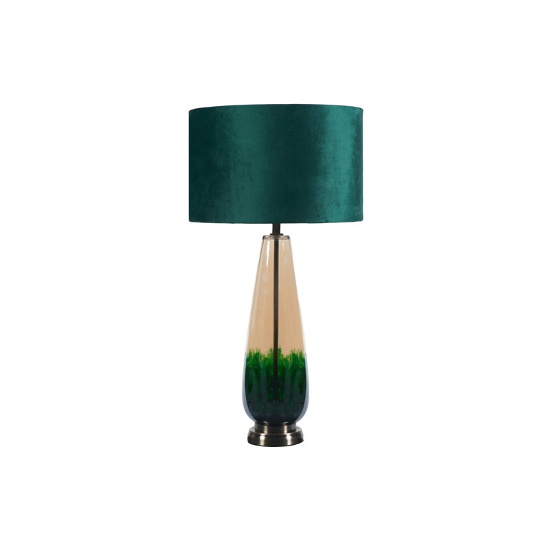 Aubryn Glass Table Lamp, Green