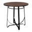 Ensemble de table de bar 3 pièces Plamena en noyer et noir