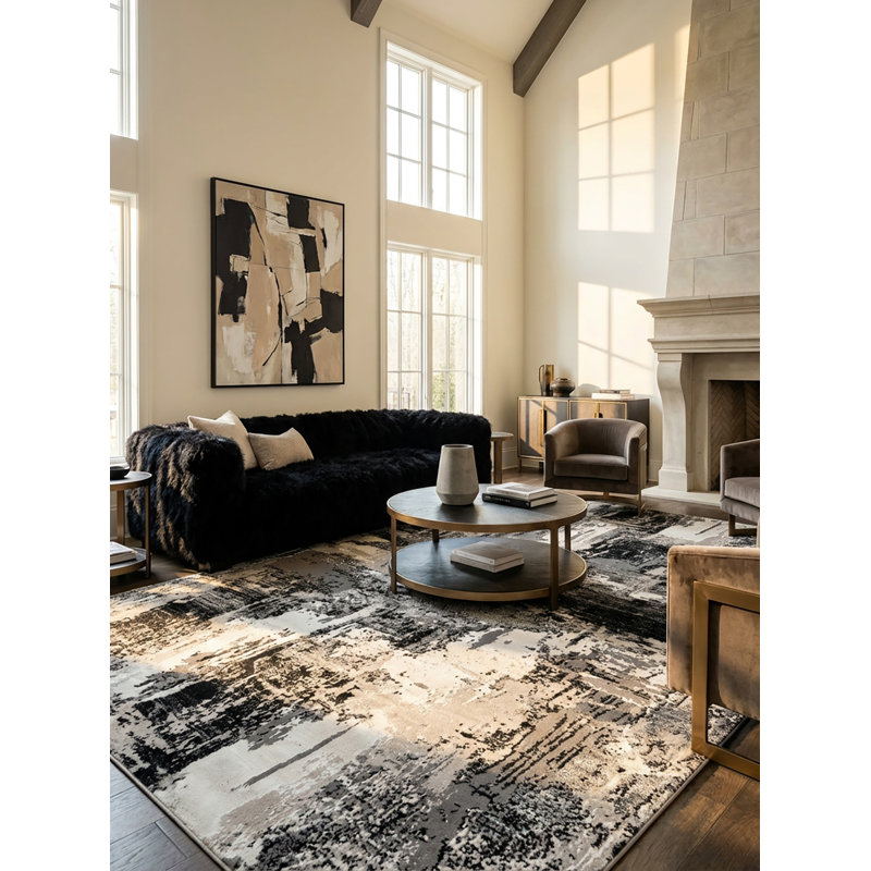 Tapis d'intérieur à motif de tapis Aneko, Rectangle 3 pi 11 po x 5 pi 7 po