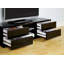 Console de style contemporain avec revêtement en laque de style contemporain et tiroirs à roulement à billes à extension complète