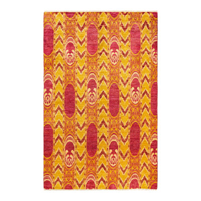 Contemporary One-of-a-Kind 5'10" x 9'2" Hand Knotted Area Rug