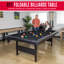 Table de jeu de billard 8 pi x 4,2 pi GoSports - Design pliable - Noir-95354088
