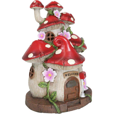 Figurine de maison de campagne lumineuse champignon champignon DEL