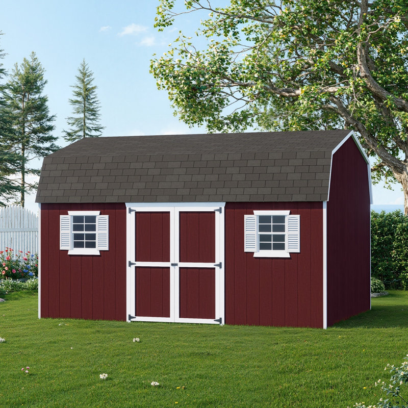 Value Gambrel Workshop Shed, 12x16 Without Floor