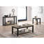 End Table, Modern Grey / Black Two Tone Finish 1Pc Under-Table Shelf Storage Living Room Rubberwood Walnut Veneer