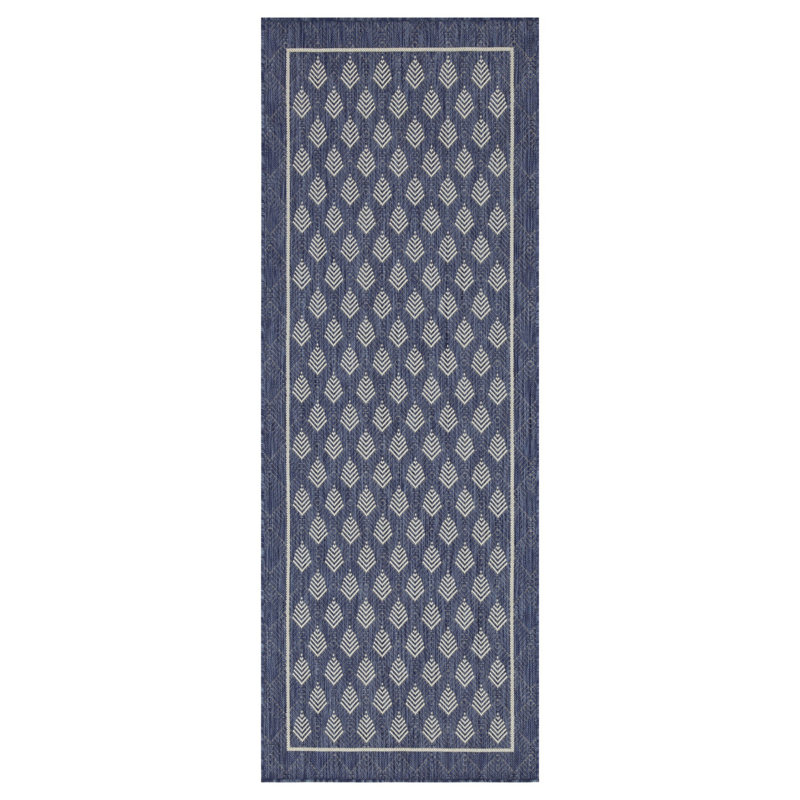 Sunshine GC_HAR2007 Blue Indoor/Outdoor Area Rug, Rectangle 10'3" x 7'10"