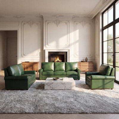 Canapé classique en cuir Chesterfield