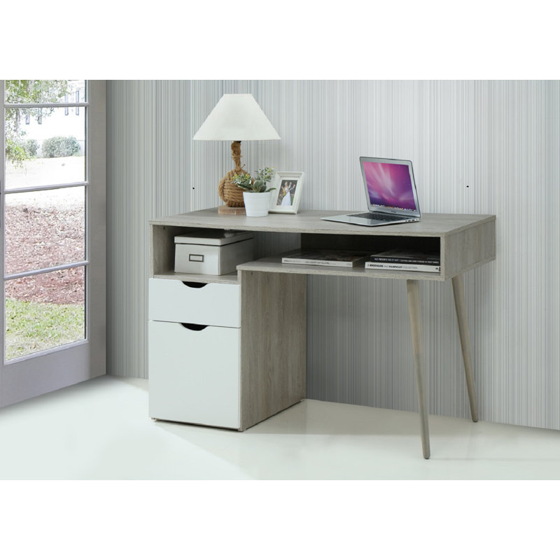 Crain Solid Wood Base Computer Desk