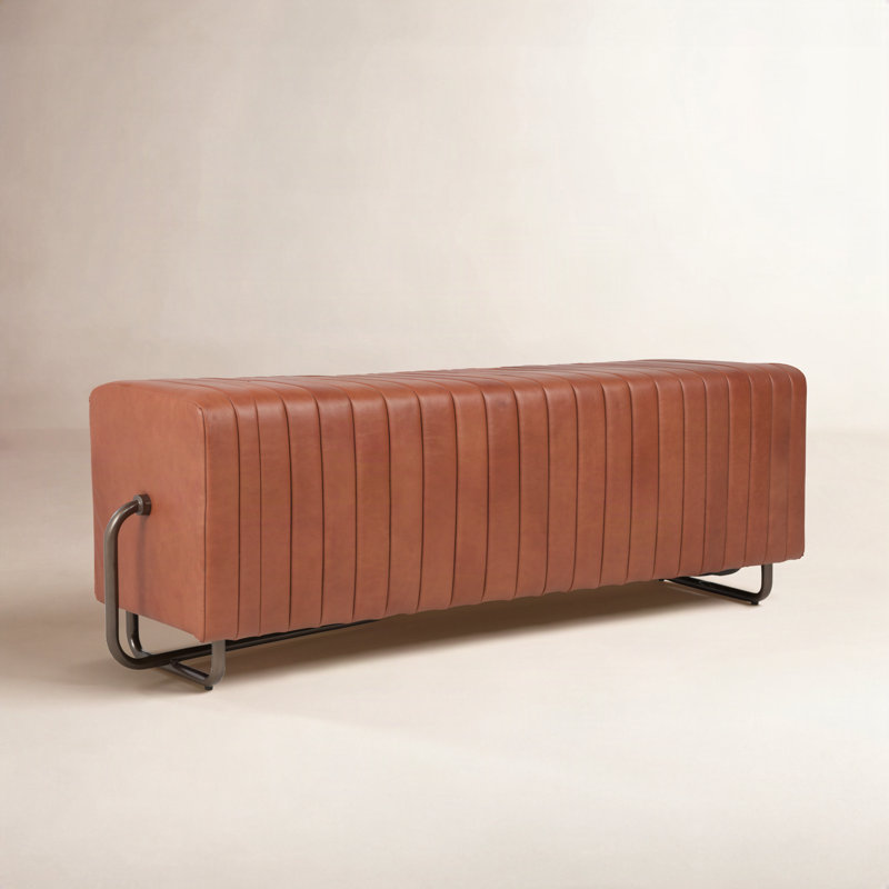 Bowen Felix 60" Genuine Leather Bench