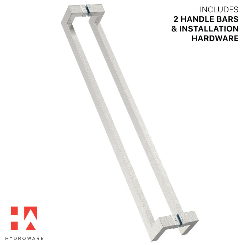 Satin Push/Pull Door Handle, 36" H x 3.65" W x 2.5" D