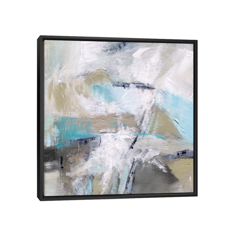 « perpendicular », impression sur toile, H 18 po x l 18 po x P 1,5 po, Toile avec cadre noir, Pas de tapis