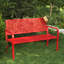 Banc d'extérieur classique en métal (rouge)-526304059