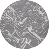 Flow Ice Round Area Rug