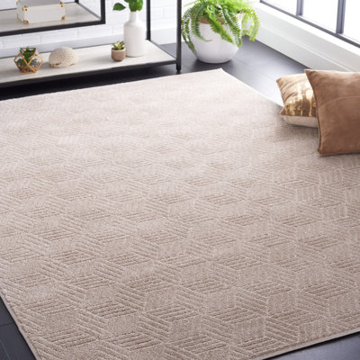 Motif et tapis uni beige