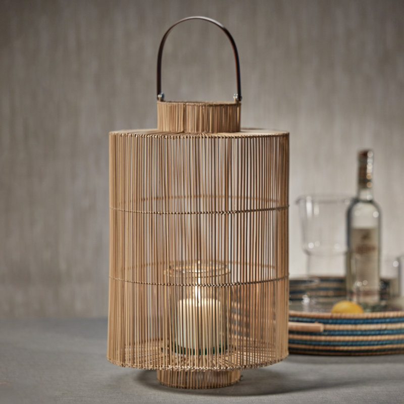 Lanterne Carina Buri avec ouragan en verre