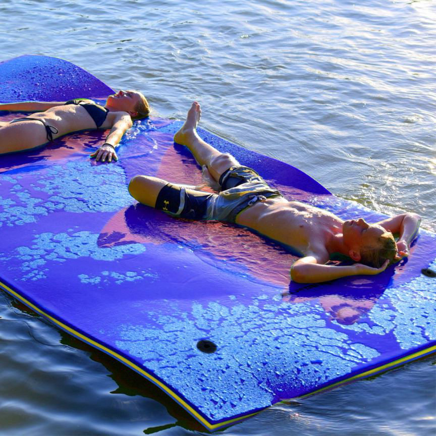 3 Layer Floating Water Mat Buoyancy Pad Swimming Pool Float Mat W/rope