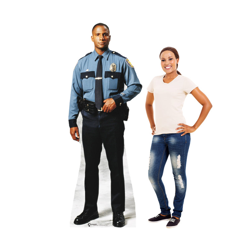 Life-Size Policeman Cardboard Standup with Blue Uniform