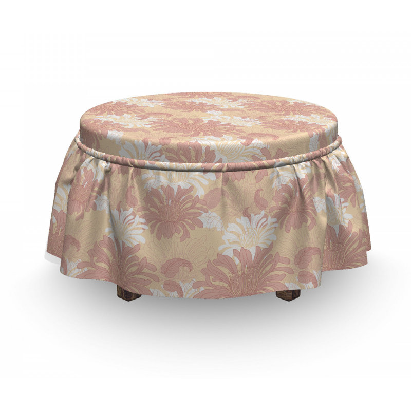 Housse pour repose-pieds floral fleuris