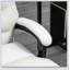 Chaise de bureau avec polyester, pivotante, soutien lombaire, massage, hauteur réglable, appui-tête, repose-pieds