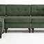 4 - Piece Upholstered Tufted Corduroy Modular Corner Sofa with Pillow Back and Removable Flip-Tray Top Storage Ottoman -1321940062