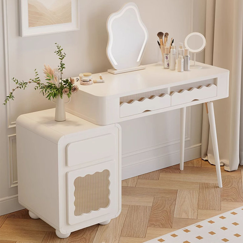 Commode simple multifonctionnelle de style crème