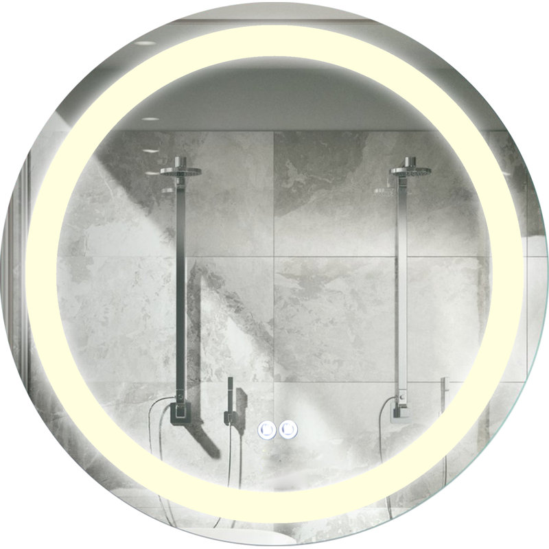 Miroir de salle de bain/meuble-lavabo à del rond Laniel, 24 po x 24 po