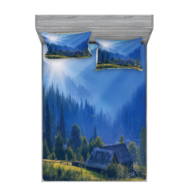Microfiber Sheet Set, Queen Sheet Set with Fitted Sheet