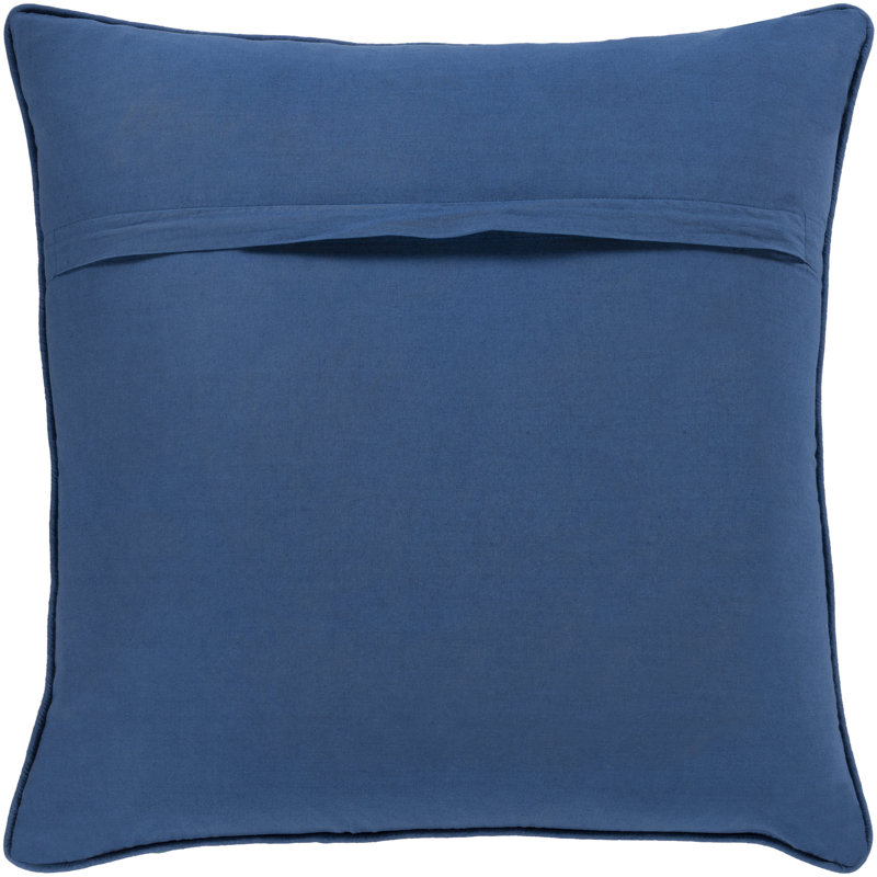 Khavi 22" Square Multicolor Embroidered Cotton Throw Pillow