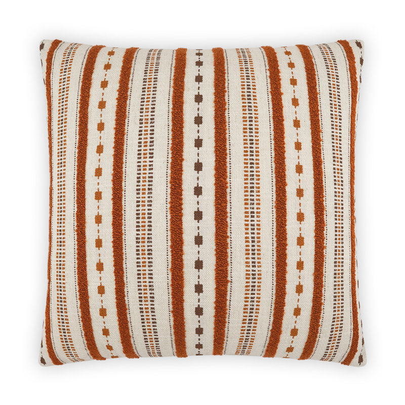 Xuma Pillow Cover & Insert, Rust, Square 20"
