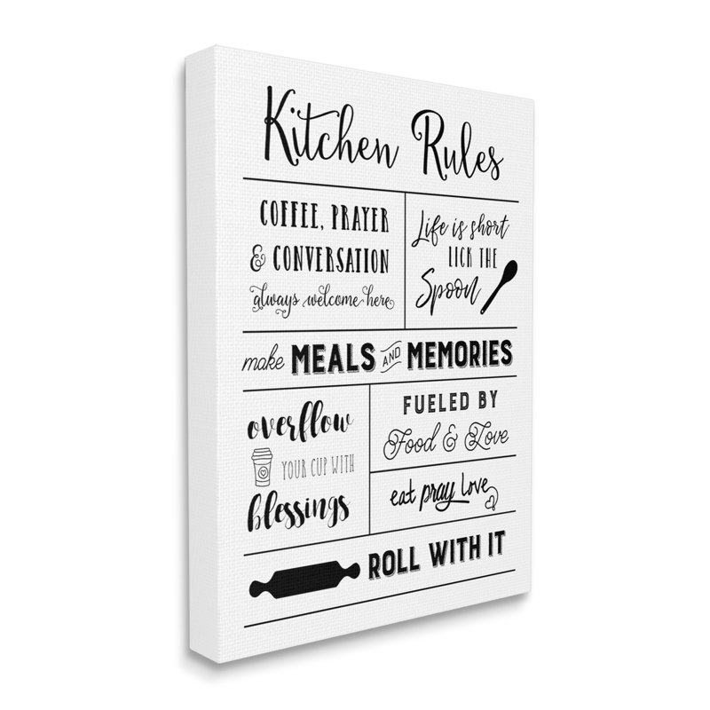 «Minimal Kitchen Rules», impression sur toile par Amanda Murray, H 30 po x l 24 po x P 1,5 po