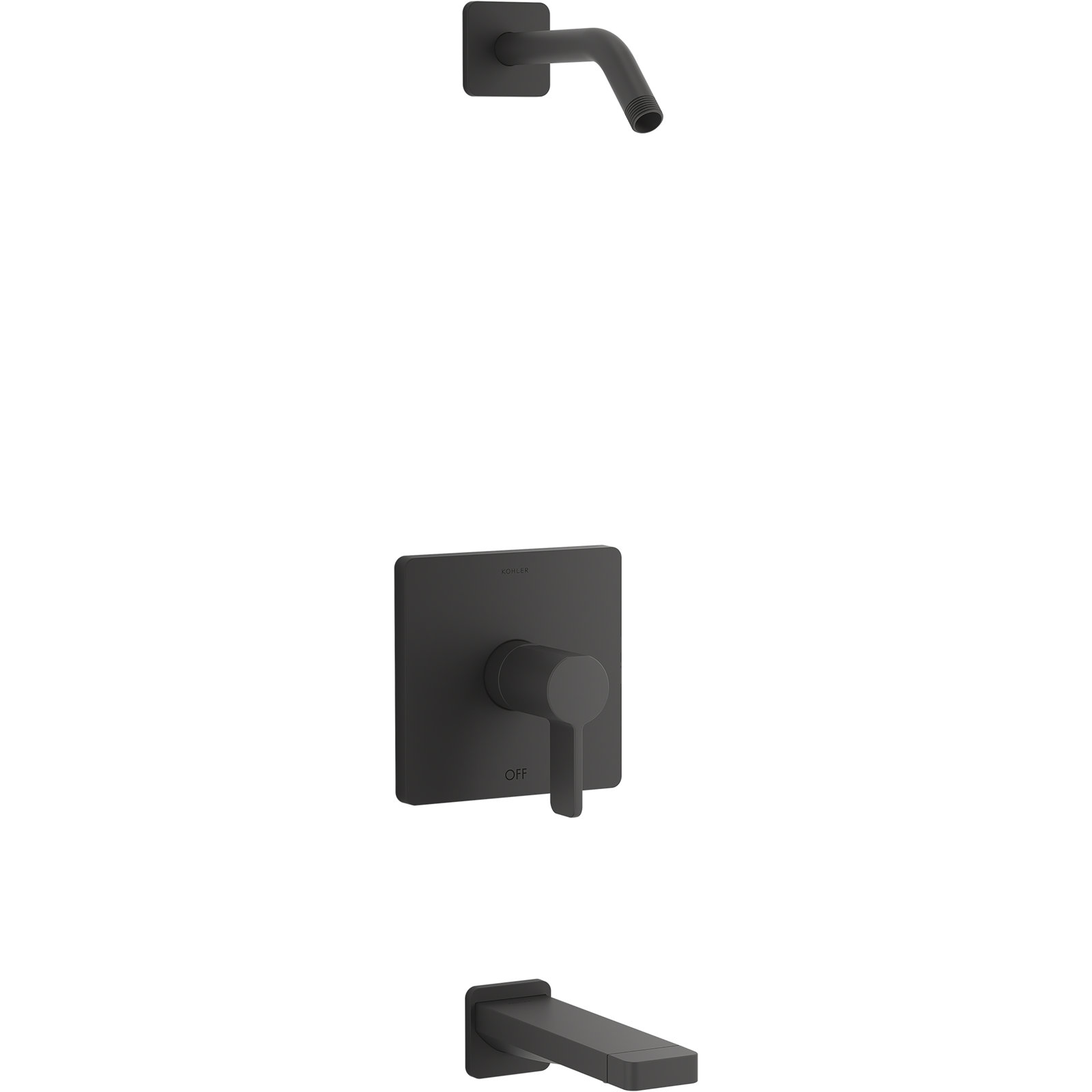 Parallel Bath and Shower Trim Set, Matte Black