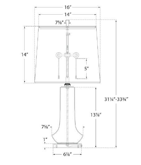 Thomas O'Brien Luisa Large Table Lamp, Denim