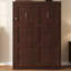 Lit escamotable simple de taille compacte - Lit armoire simple avec cadre solide, assemblage facile, parfait pour les petites pièces, espresso-1284479092-1284479083