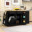 Modern Kitchen Island with Trash Bin Compartment, Sliding Doors, 3-Tier Spice Rack and Adjustable Storage-521768884