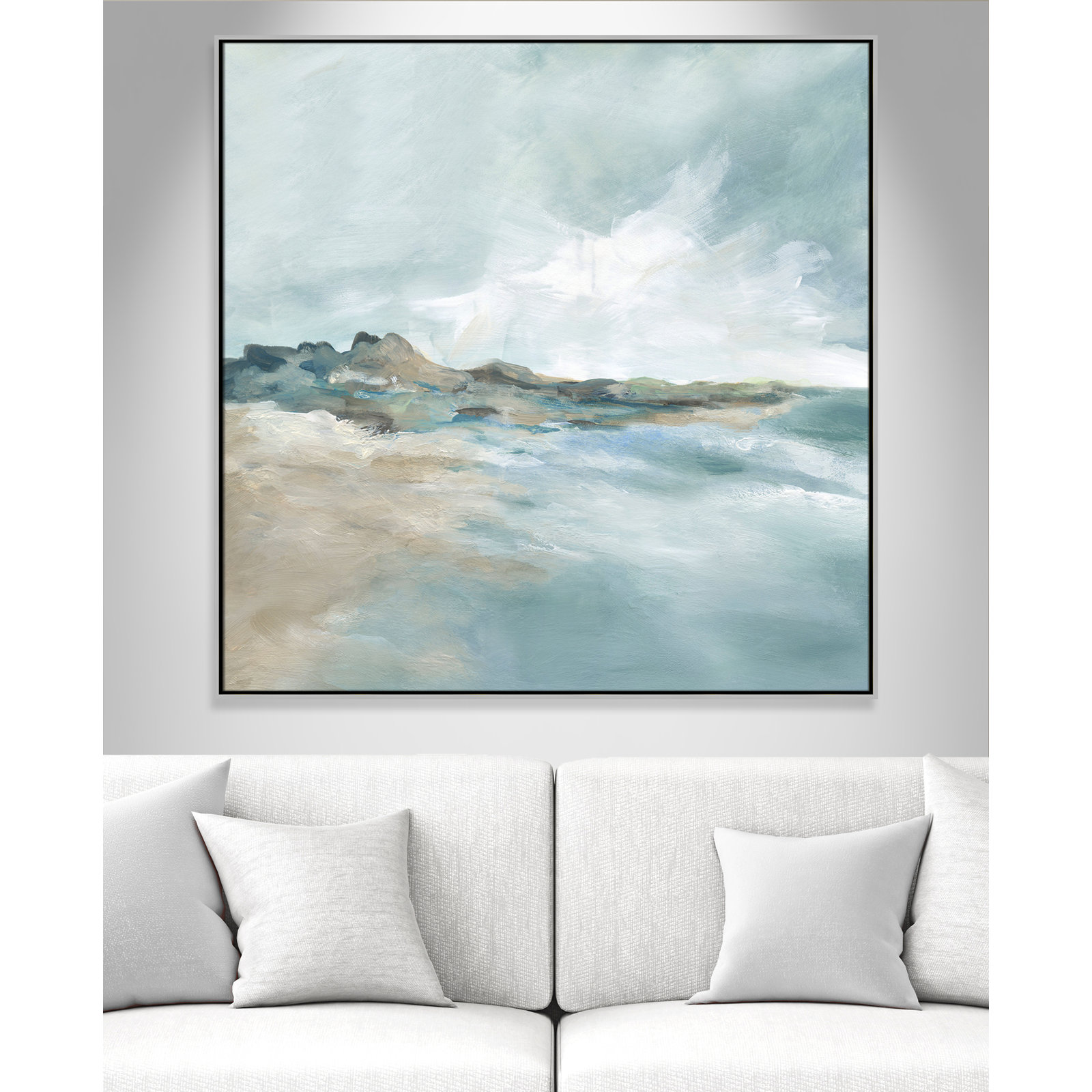 Sandpoint Print by Carol Robinson, Silver, 46.5" H x 46.5" W
