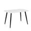 Aspen Rectangular Dining Table with 4 Diamond Stitch Upholstered Fabric Chairs - Modern Dining Set-298263652-298263654