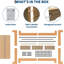 Structure de lit plateforme en bois avec lattes en bois, lit à profil bas, conception à encliquetage, sans bruit, aucun sommier tapissier requis, assemblage facile, pleine grandeur
