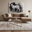 «Big Cats», art blanc sur toile gris Serval-120489711